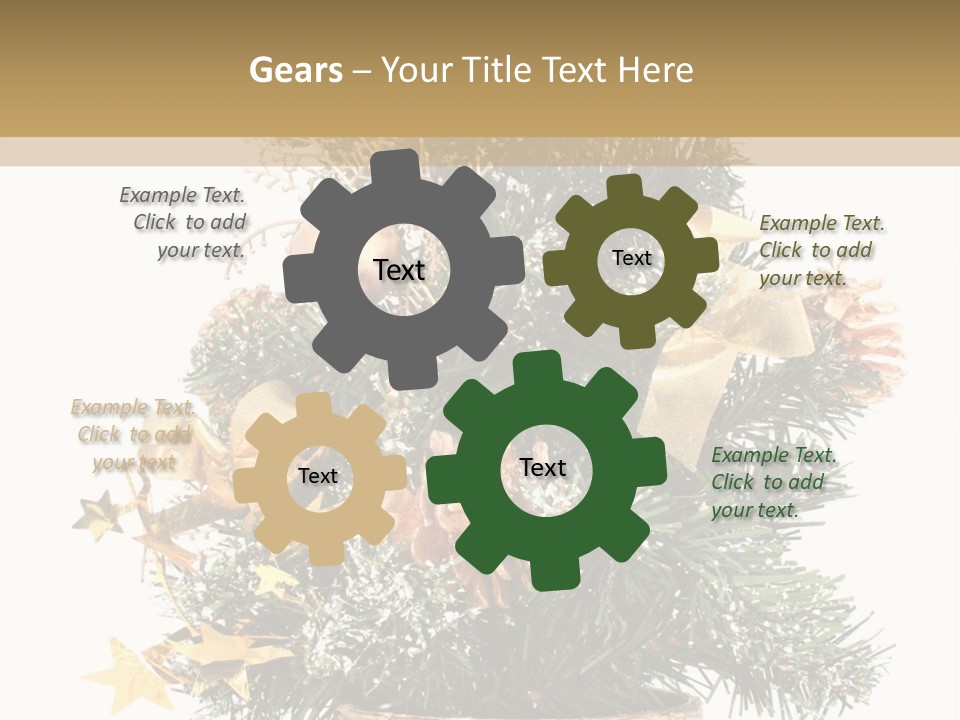 Perfectly Isolated Small Christmas Tree PowerPoint Template