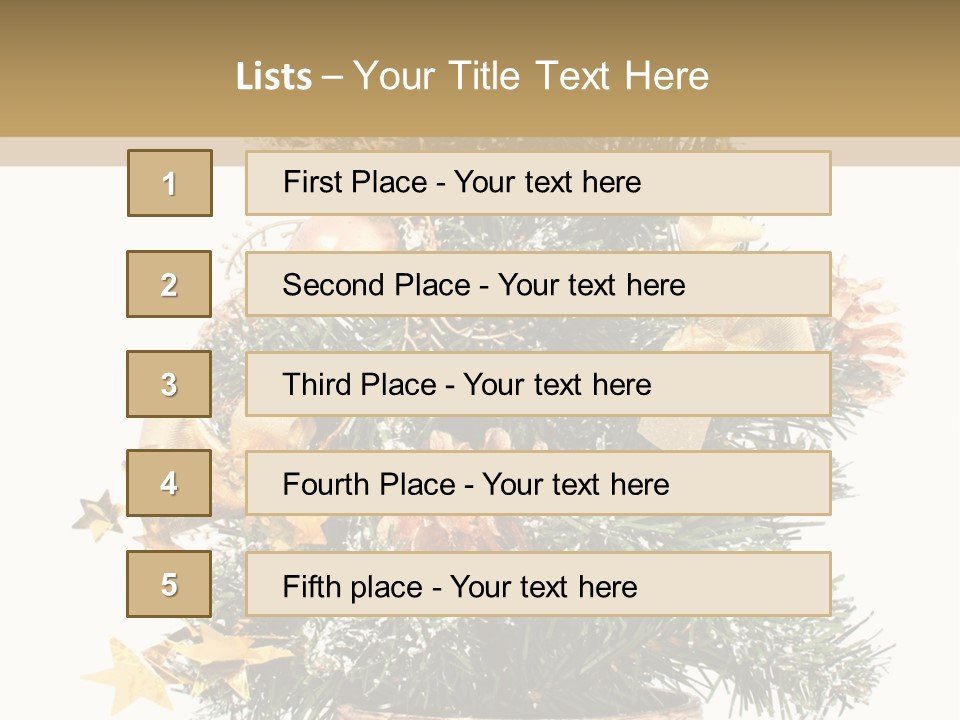 Perfectly Isolated Small Christmas Tree PowerPoint Template