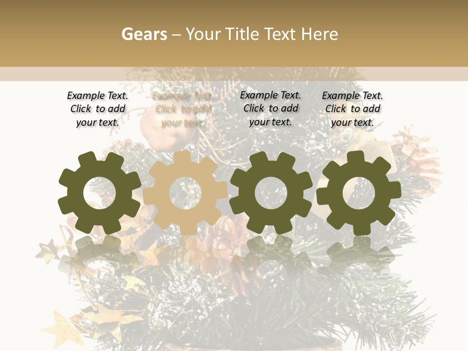 Perfectly Isolated Small Christmas Tree PowerPoint Template