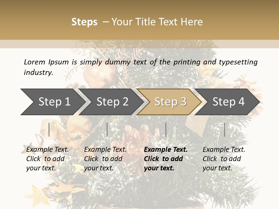 Perfectly Isolated Small Christmas Tree PowerPoint Template