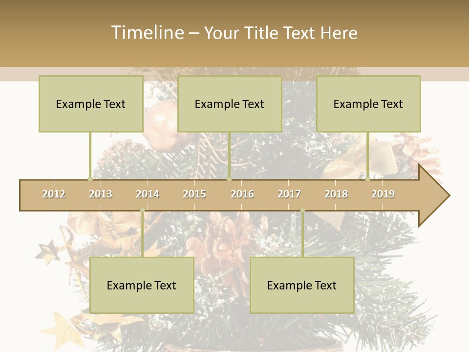 Perfectly Isolated Small Christmas Tree PowerPoint Template