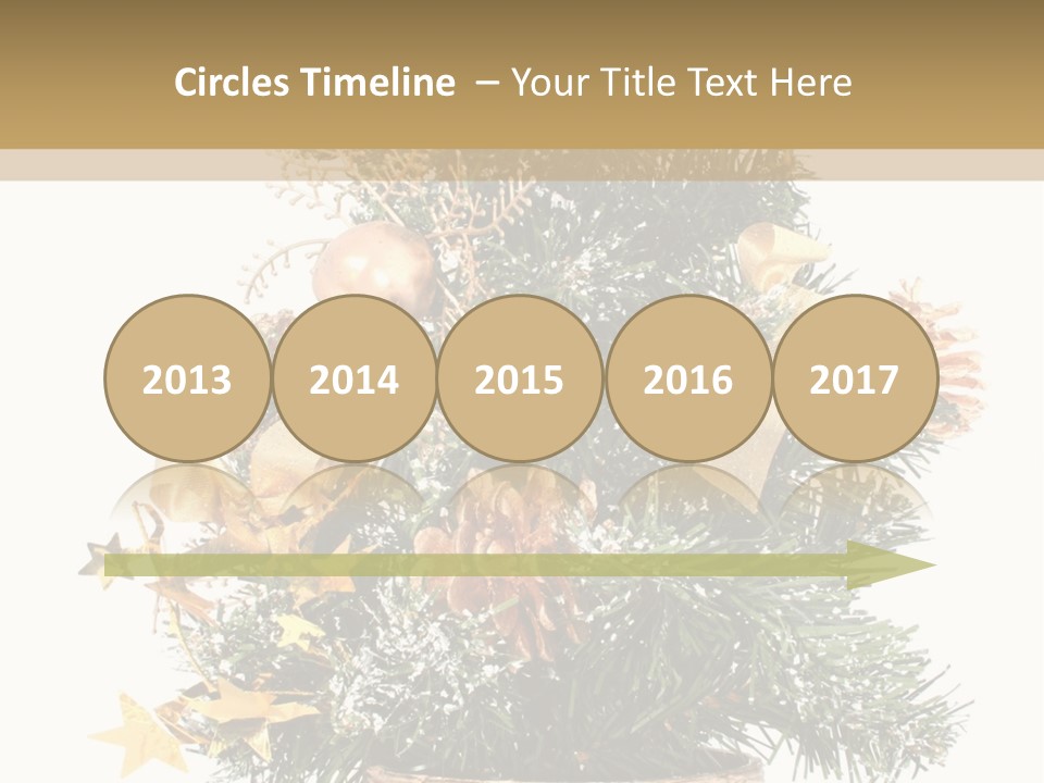 Perfectly Isolated Small Christmas Tree PowerPoint Template