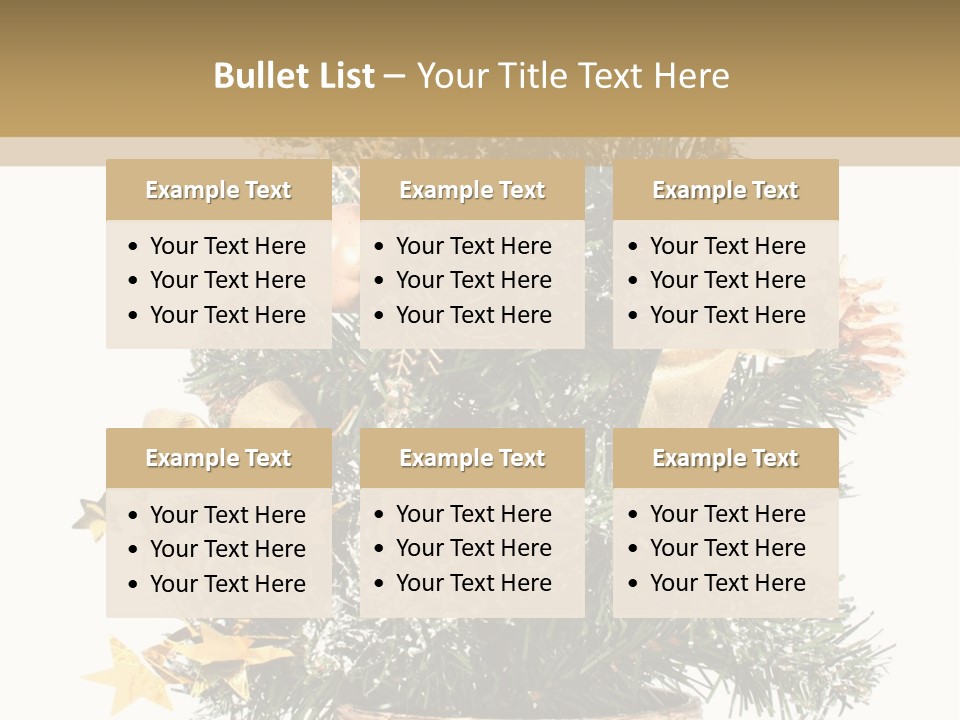 Perfectly Isolated Small Christmas Tree PowerPoint Template