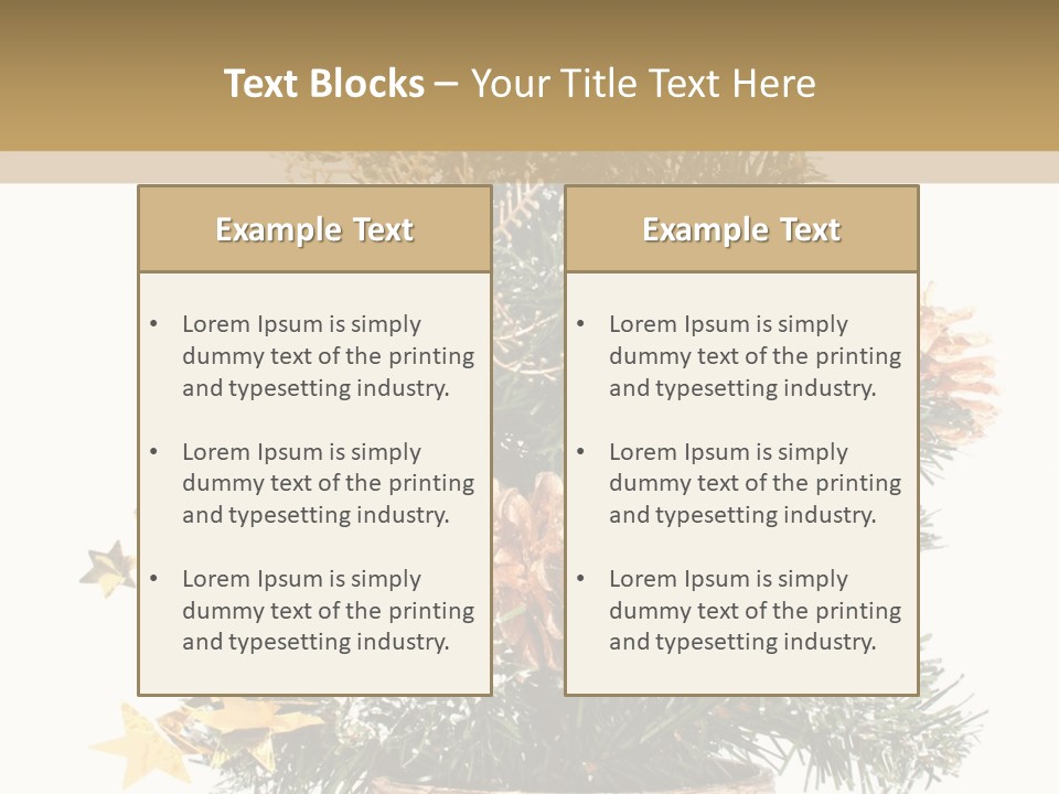 Perfectly Isolated Small Christmas Tree PowerPoint Template