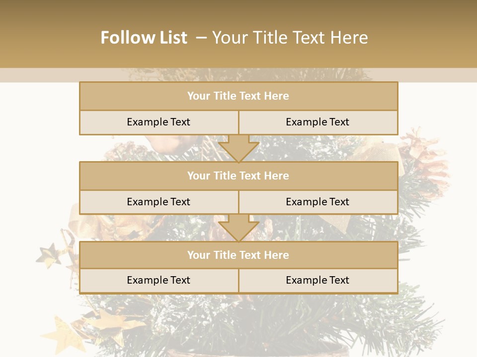 Perfectly Isolated Small Christmas Tree PowerPoint Template