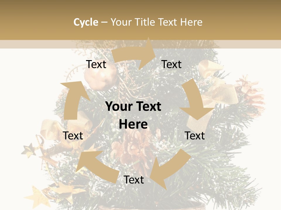 Perfectly Isolated Small Christmas Tree PowerPoint Template