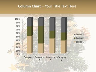 Perfectly Isolated Small Christmas Tree PowerPoint Template