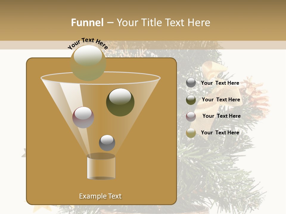 Perfectly Isolated Small Christmas Tree PowerPoint Template