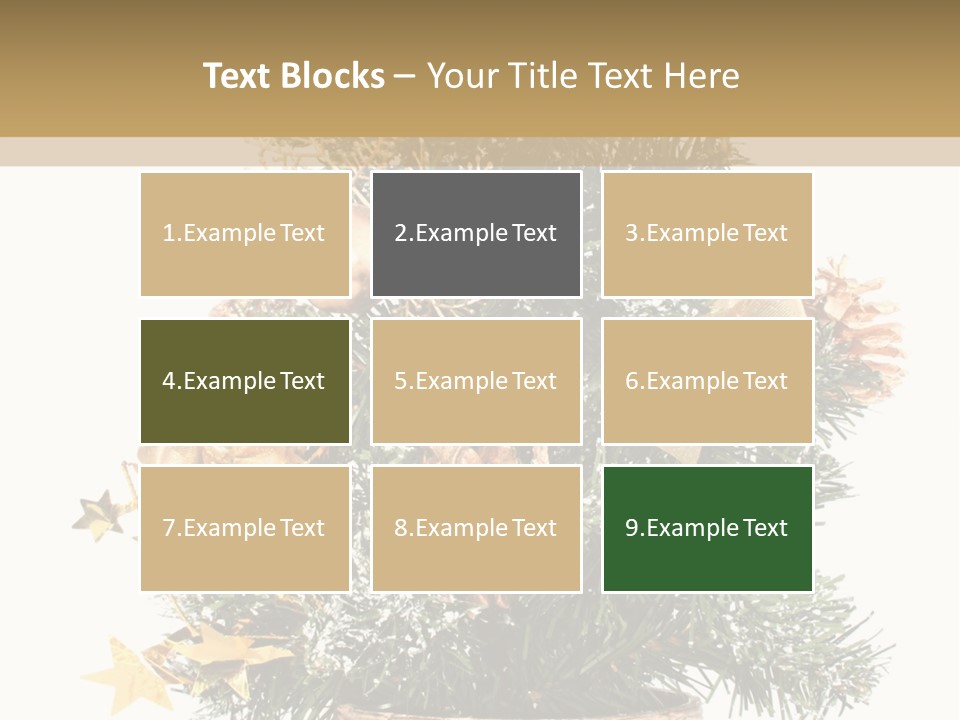 Perfectly Isolated Small Christmas Tree PowerPoint Template