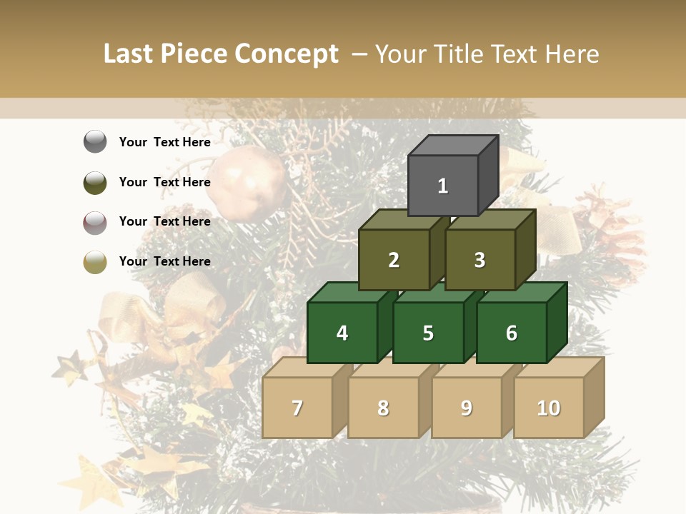 Perfectly Isolated Small Christmas Tree PowerPoint Template