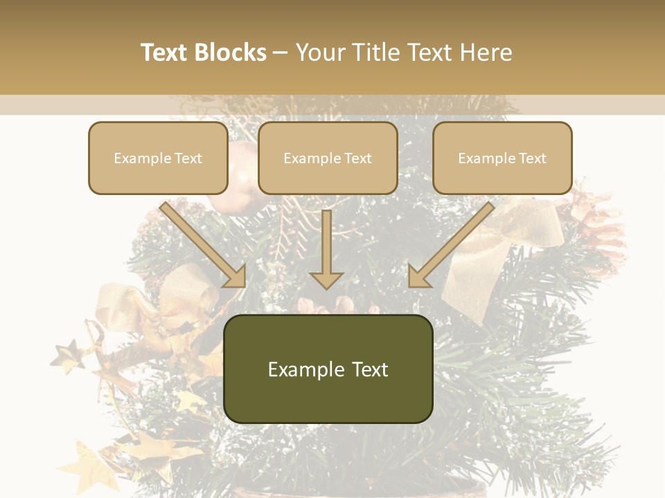 Perfectly Isolated Small Christmas Tree PowerPoint Template
