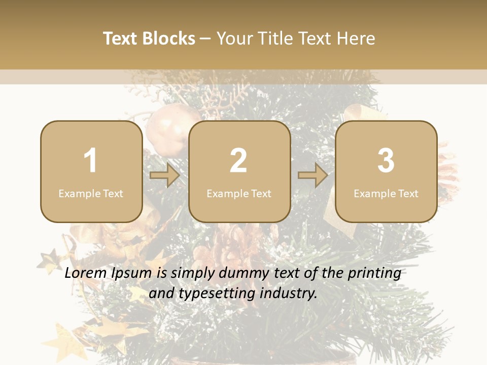 Perfectly Isolated Small Christmas Tree PowerPoint Template