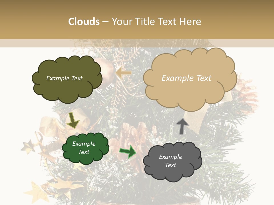 Perfectly Isolated Small Christmas Tree PowerPoint Template