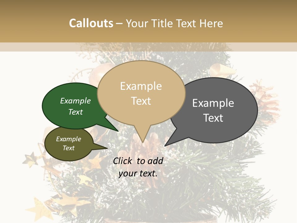 Perfectly Isolated Small Christmas Tree PowerPoint Template