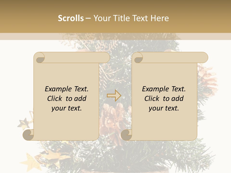 Perfectly Isolated Small Christmas Tree PowerPoint Template