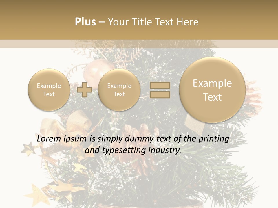 Perfectly Isolated Small Christmas Tree PowerPoint Template