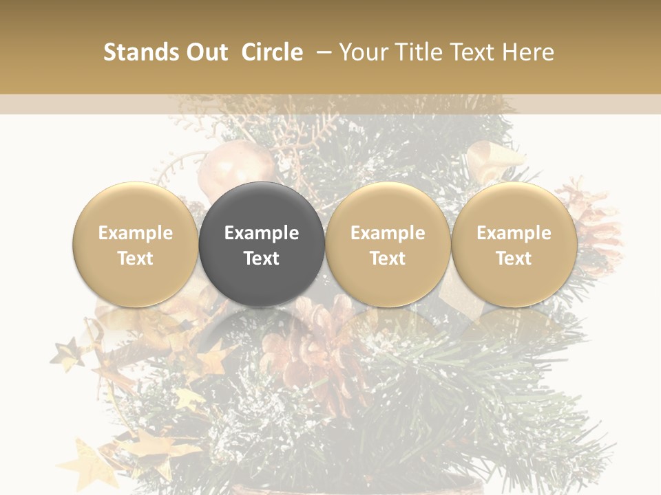 Perfectly Isolated Small Christmas Tree PowerPoint Template