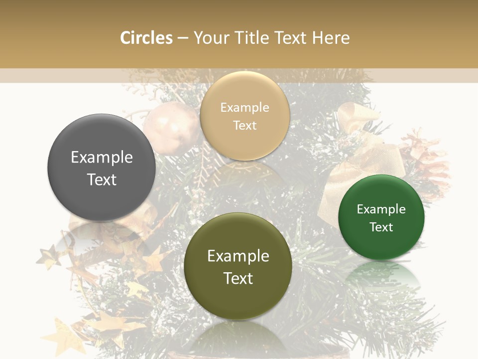 Perfectly Isolated Small Christmas Tree PowerPoint Template