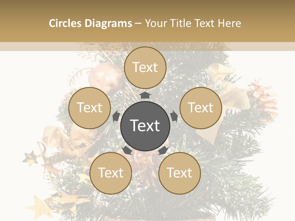 Perfectly Isolated Small Christmas Tree PowerPoint Template