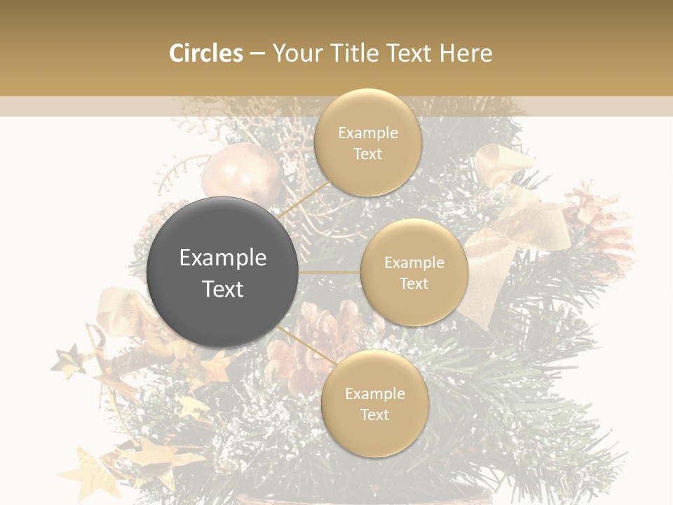 Perfectly Isolated Small Christmas Tree PowerPoint Template
