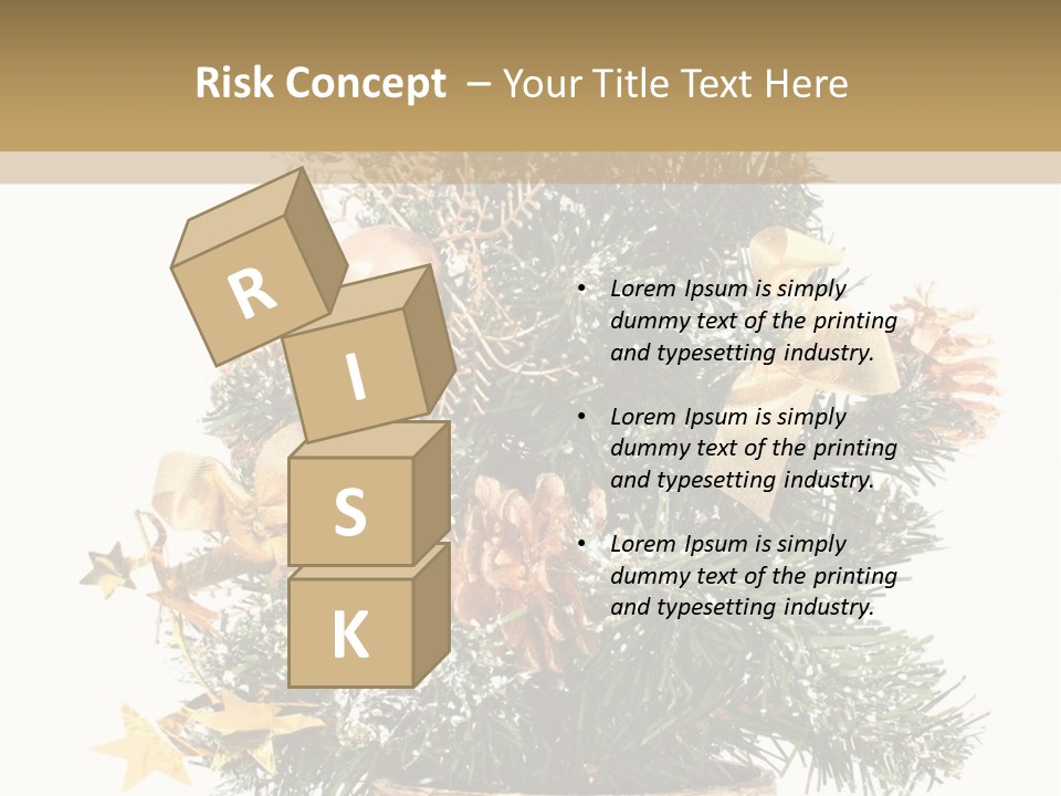 Perfectly Isolated Small Christmas Tree PowerPoint Template