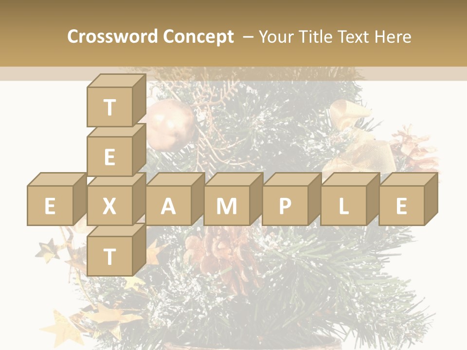 Perfectly Isolated Small Christmas Tree PowerPoint Template