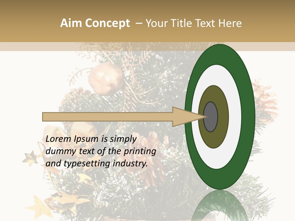 Perfectly Isolated Small Christmas Tree PowerPoint Template