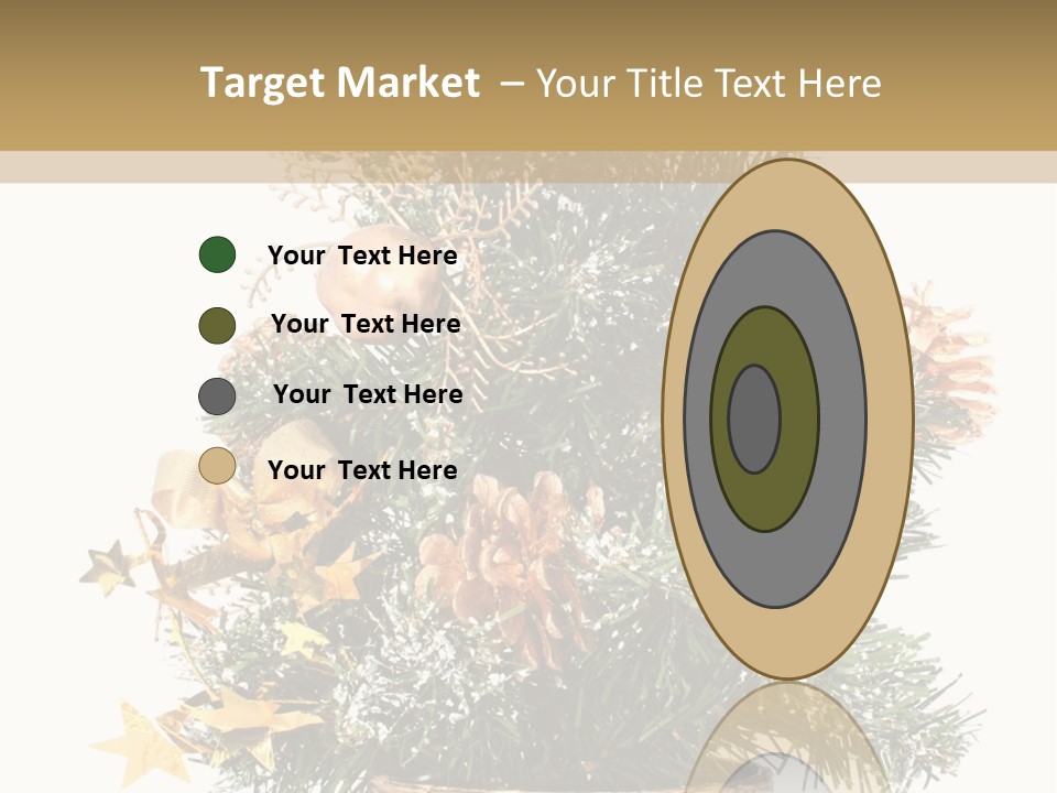 Perfectly Isolated Small Christmas Tree PowerPoint Template