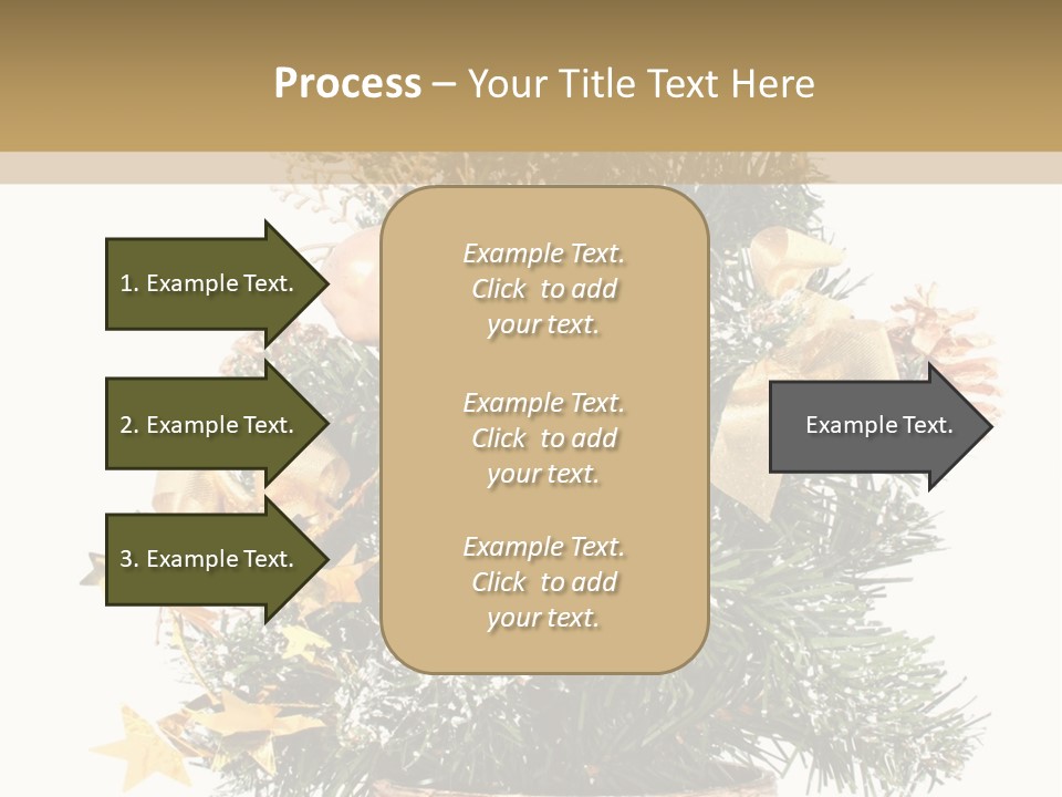 Perfectly Isolated Small Christmas Tree PowerPoint Template