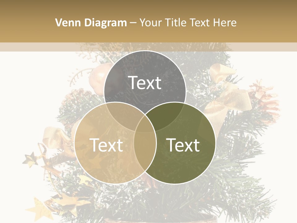Perfectly Isolated Small Christmas Tree PowerPoint Template