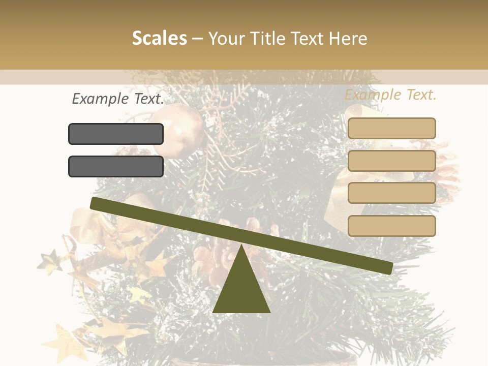 Perfectly Isolated Small Christmas Tree PowerPoint Template