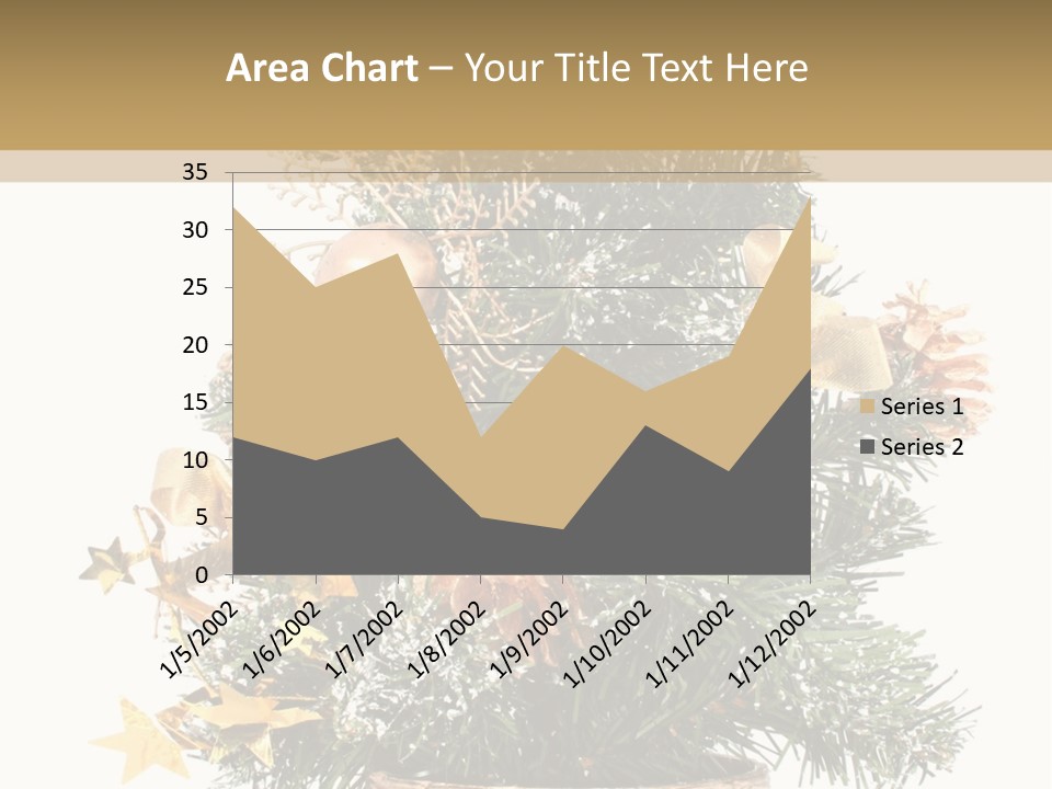 Perfectly Isolated Small Christmas Tree PowerPoint Template