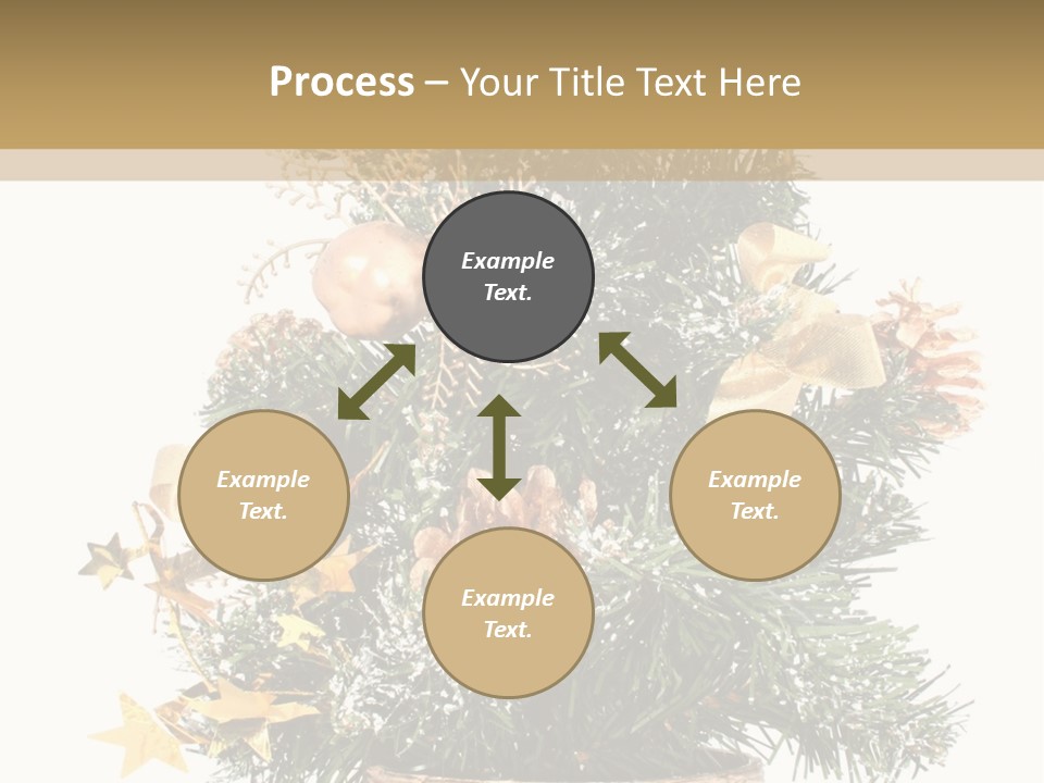 Perfectly Isolated Small Christmas Tree PowerPoint Template