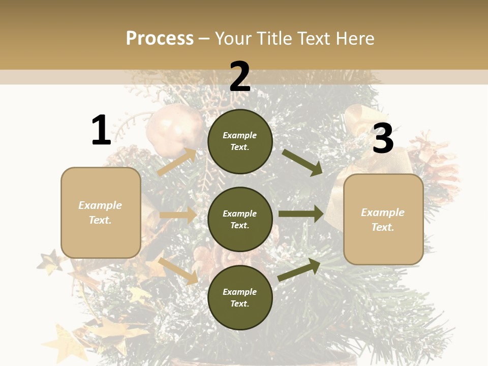 Perfectly Isolated Small Christmas Tree PowerPoint Template