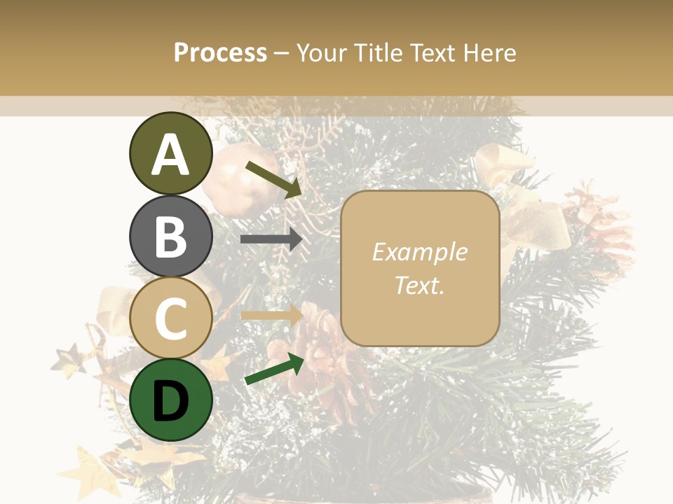 Perfectly Isolated Small Christmas Tree PowerPoint Template