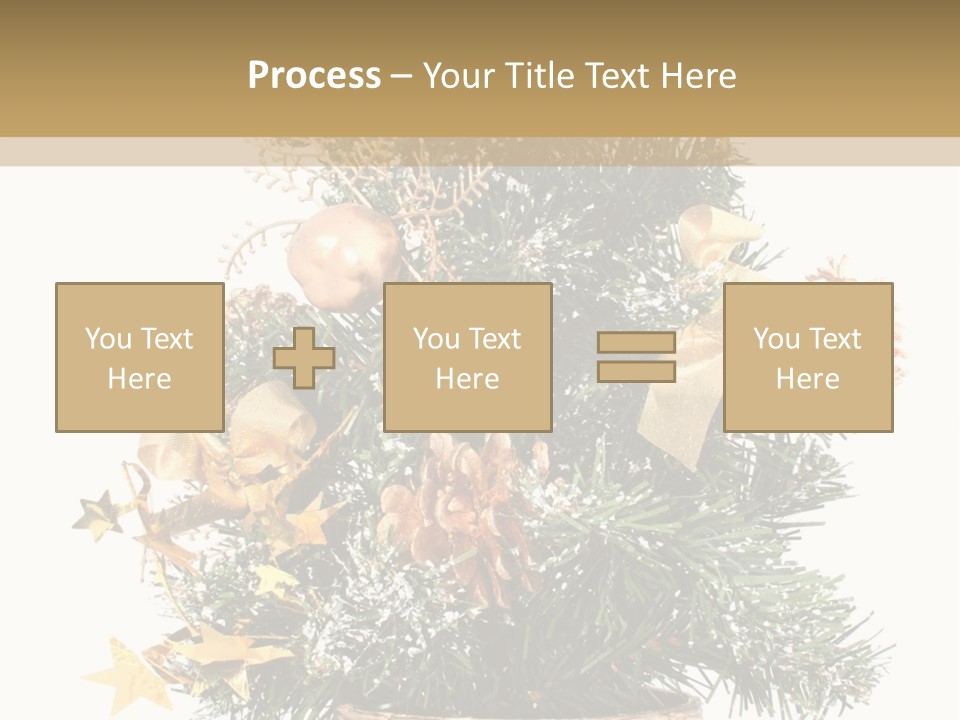 Perfectly Isolated Small Christmas Tree PowerPoint Template
