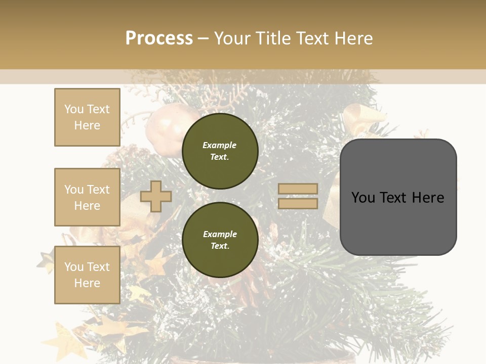 Perfectly Isolated Small Christmas Tree PowerPoint Template