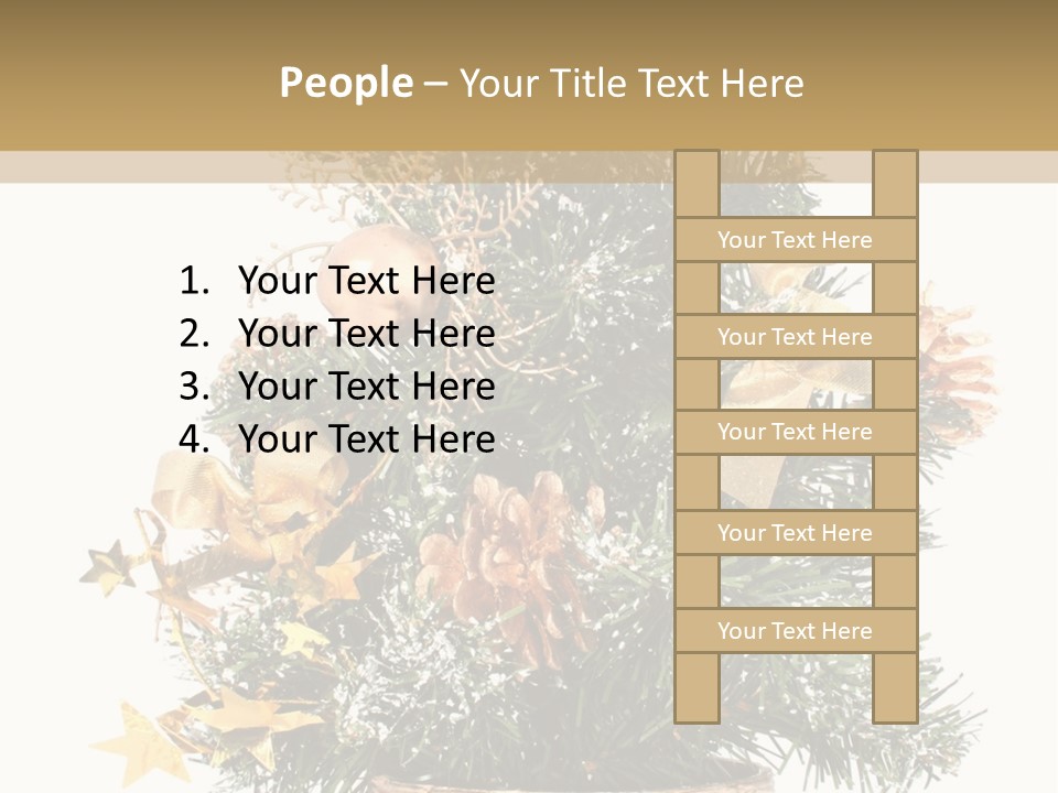 Perfectly Isolated Small Christmas Tree PowerPoint Template