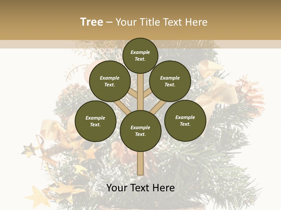Perfectly Isolated Small Christmas Tree PowerPoint Template