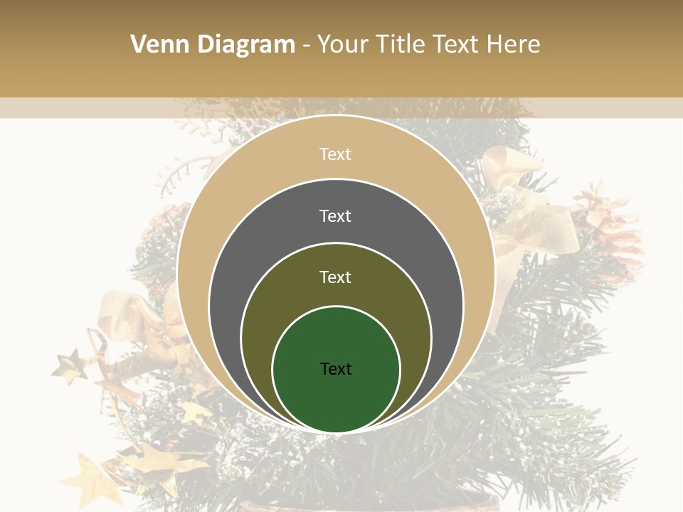Perfectly Isolated Small Christmas Tree PowerPoint Template