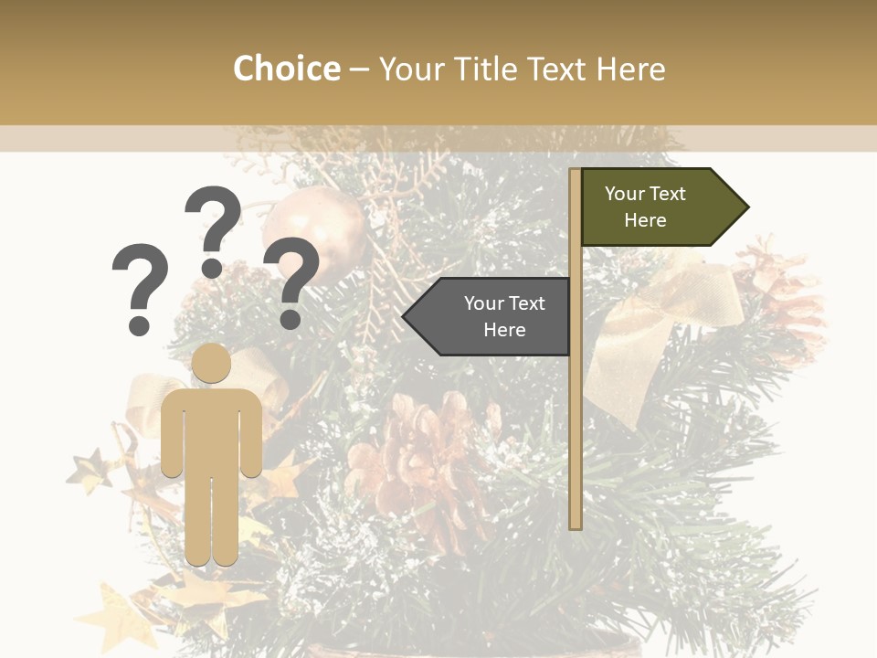 Perfectly Isolated Small Christmas Tree PowerPoint Template