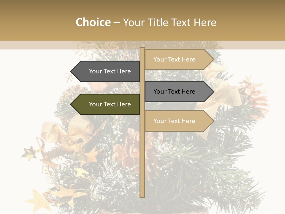 Perfectly Isolated Small Christmas Tree PowerPoint Template