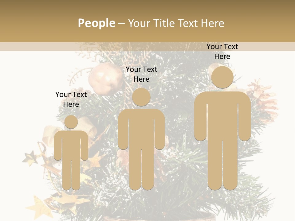 Perfectly Isolated Small Christmas Tree PowerPoint Template