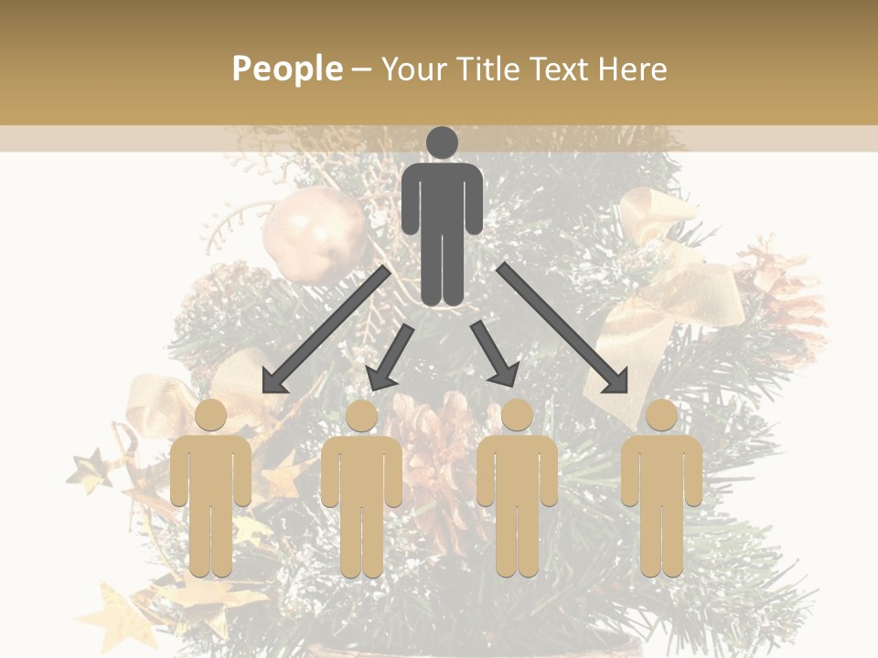 Perfectly Isolated Small Christmas Tree PowerPoint Template