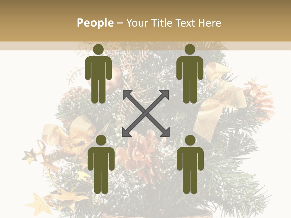 Perfectly Isolated Small Christmas Tree PowerPoint Template
