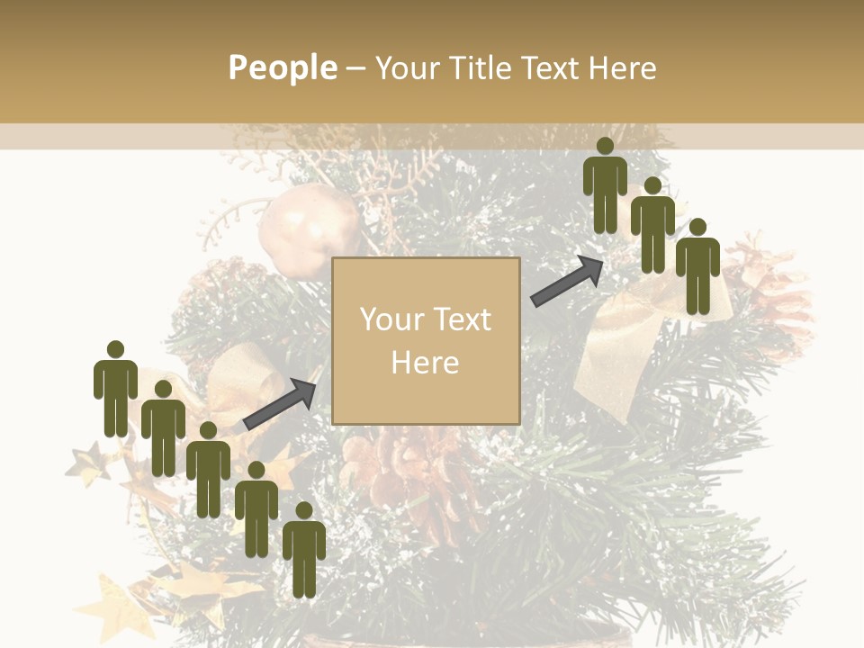 Perfectly Isolated Small Christmas Tree PowerPoint Template