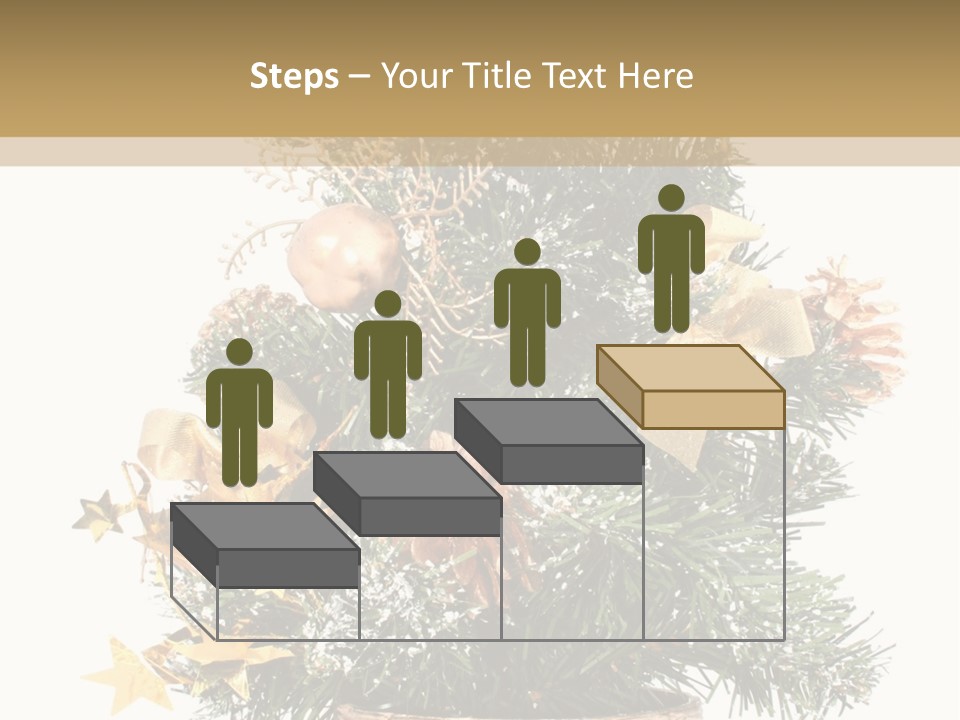 Perfectly Isolated Small Christmas Tree PowerPoint Template
