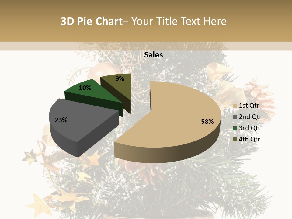 Perfectly Isolated Small Christmas Tree PowerPoint Template