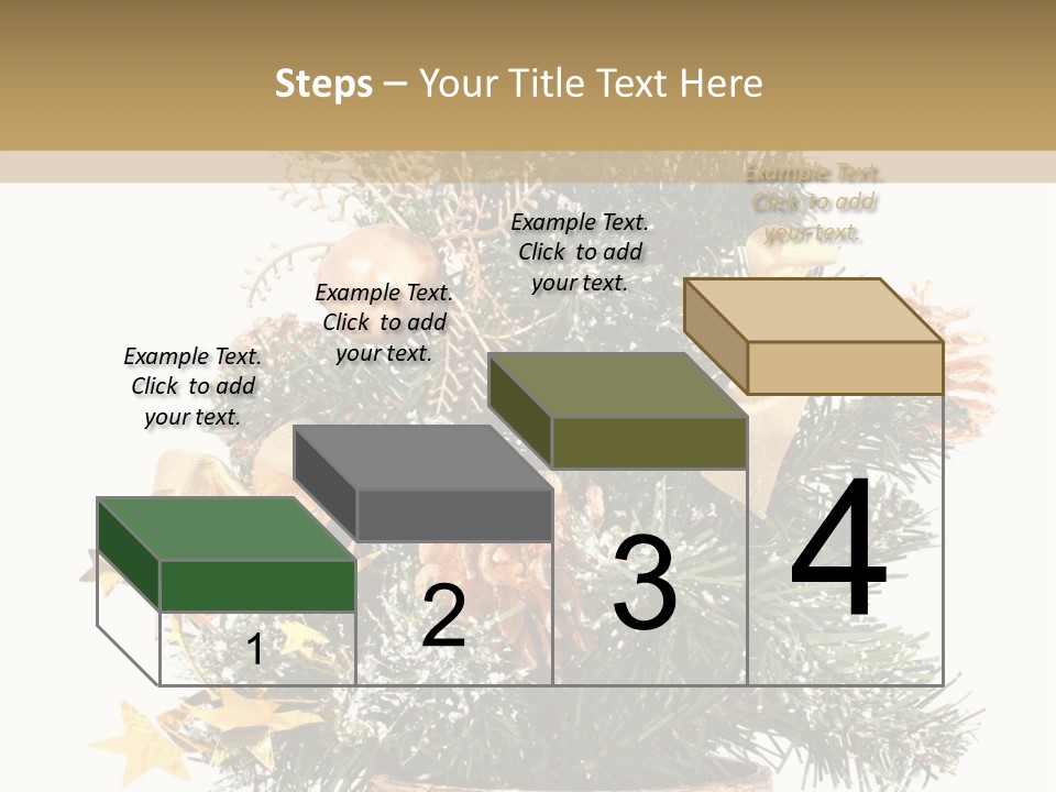 Perfectly Isolated Small Christmas Tree PowerPoint Template