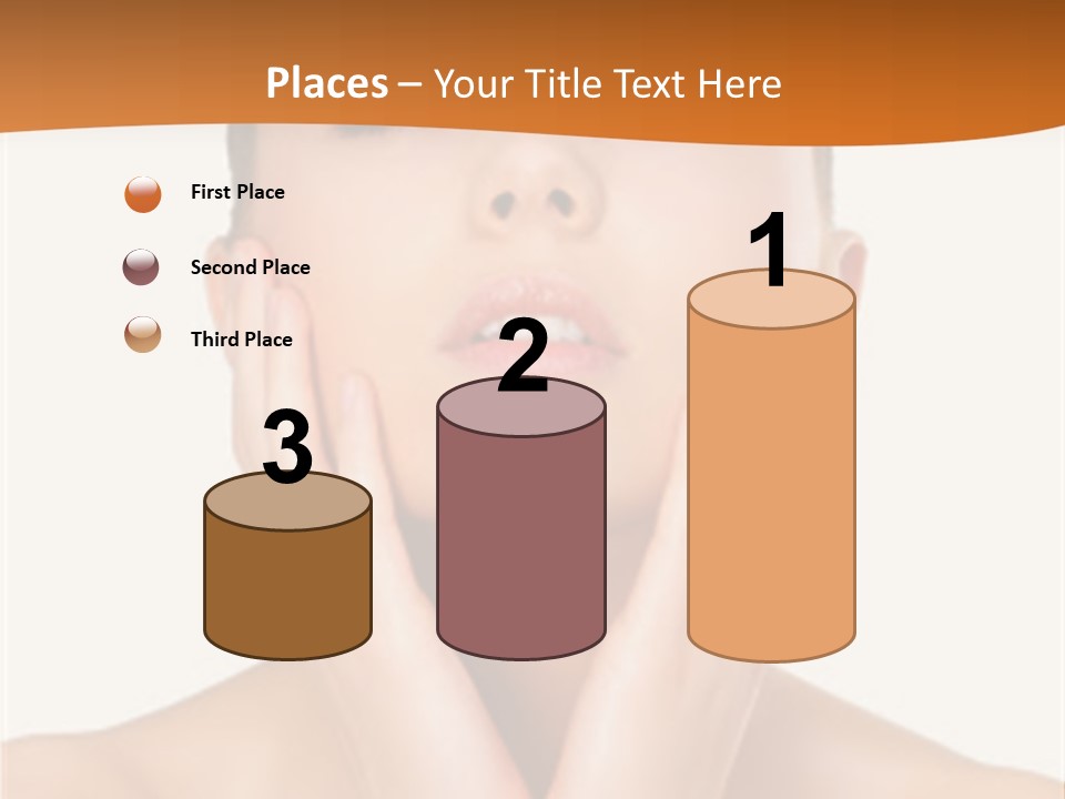A Woman With Her Hands On Her Face PowerPoint Template